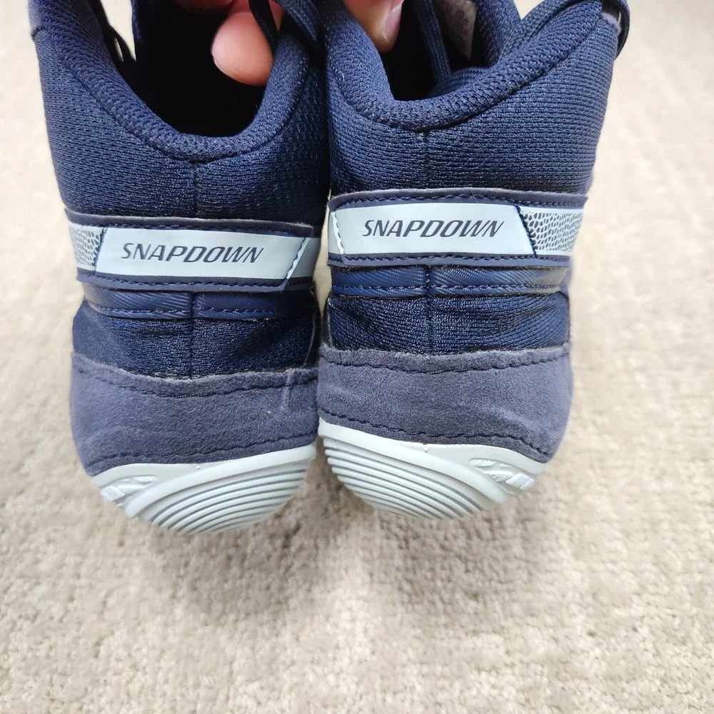 Asics Snapdown 2 Wrestling Shoes Mens 10.5 Navy Blue High Top 1081A058‎